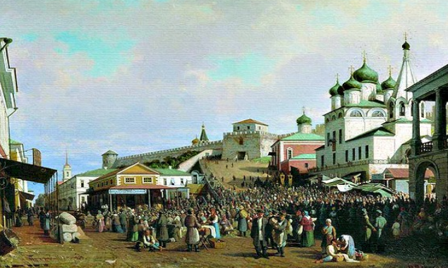 Рынок в Нижнем Новгороде. Автор П. П. Верещагин Рынок в Нижнем Новгороде. Автор П. П. Верещагин