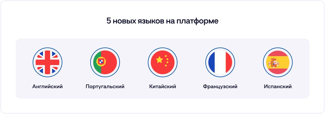 5 новых языков на платформе 5 новых языков на платформе